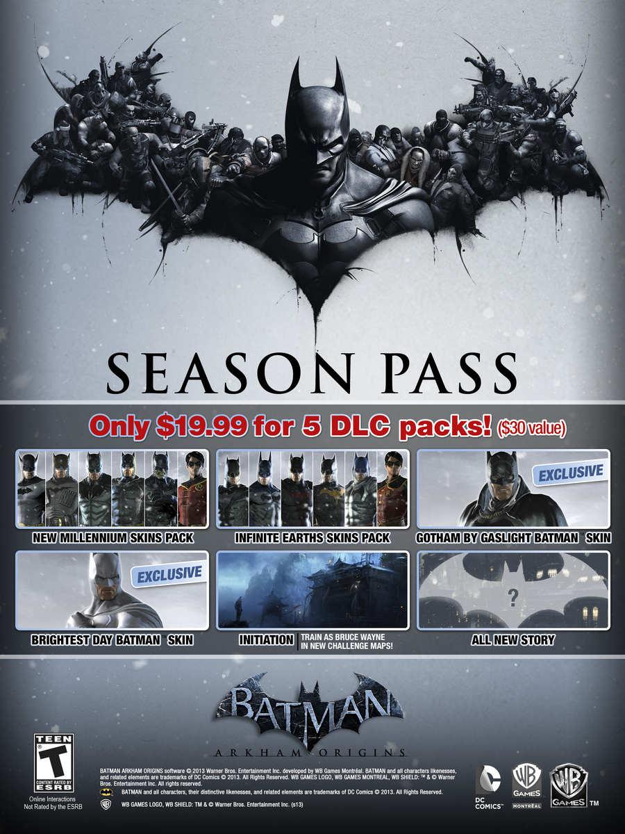 Cinco packs y 2 trajes con el Season Pass de Batman: Arkham Origins -  MeriStation