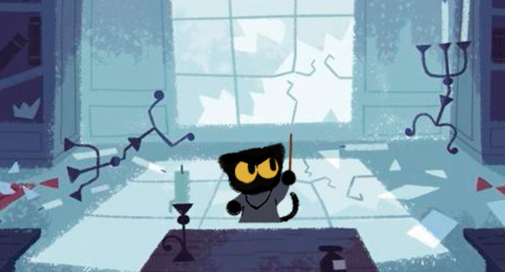 Google celebra Halloween con un gatito . - MeriStation
