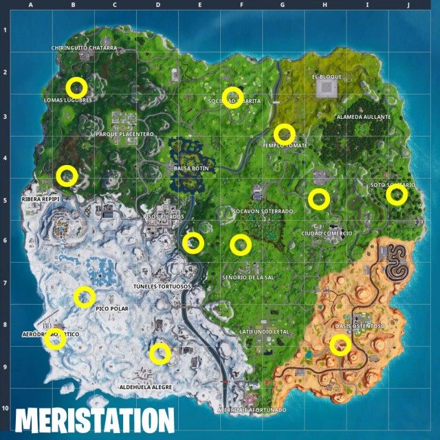 fortnite battle royale desafios de 14 dias de fortnite meristation - mapa de pasteles fortnite