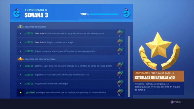 Fortnite Guia De Todos Los Desafios De La Temporada 8 Meristation - desafios de la semana 3 de la temporada 8 de fortnite battle royale