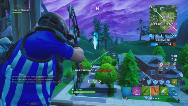 fortnite battle royale desafios semana 6 temporada 8 desafio consigue una eliminacion con una pistola de - zorro de madera fortnite