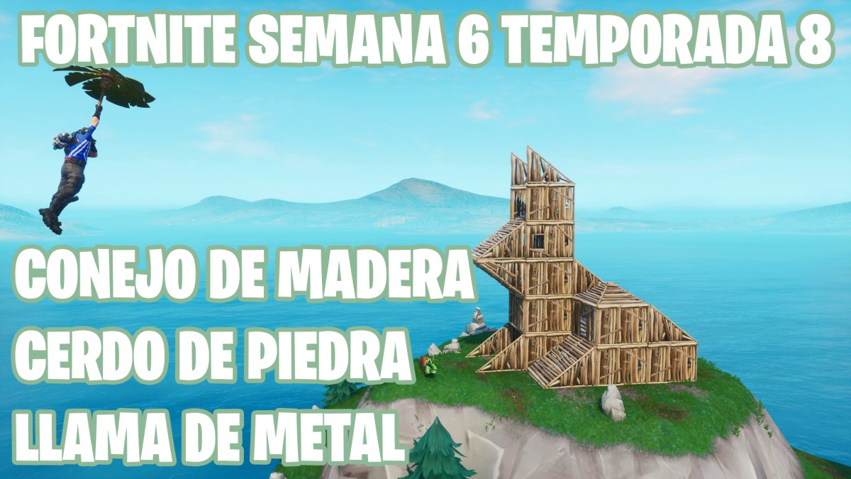 desafio fortnite visita un conejo de madera un cerdo de piedra y una llama de metal meristation - zorro de madera fortnite