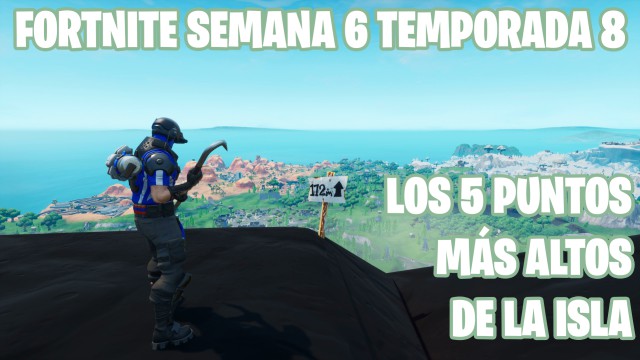 desafio fortnite donde estan los 5 puntos mas altos de la isla - donde hay 4 fuentes termales fortnite