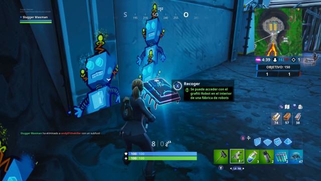 Fortbyte 52 Cómo Obtenerlo En Fortnite Con El Grafiti Robot En Una