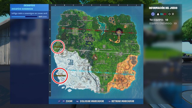fortnite battle royale temporada 10 temporada x desafios destruye y pilla zonas ardientes portabotines