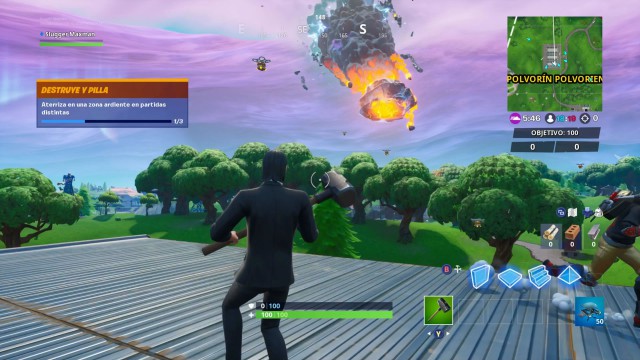 fortnite battle royale temporada 10 temporada x desafios destruye y pilla desafio aterriza en una zona ardiente en partidas distintas