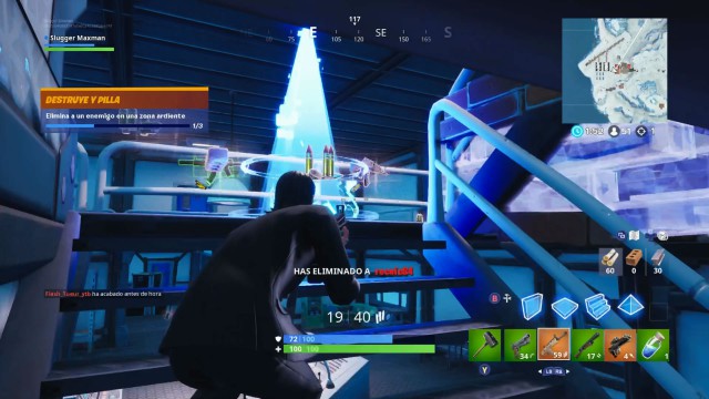 fortnite battle royale temporada 10 temporada x desafios destruye y pilla desafio elimina a un enemigo en una zona ardiente