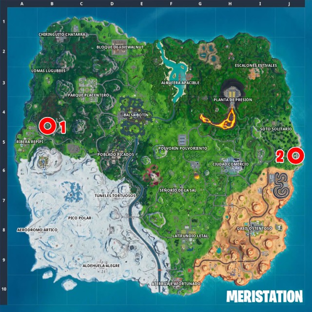 fortnite battle royale temporada 10 temporada x desafios taquillazo desafio aterriza en una mansion de heroe abandonada y en una guarida de villano abandonada mapa