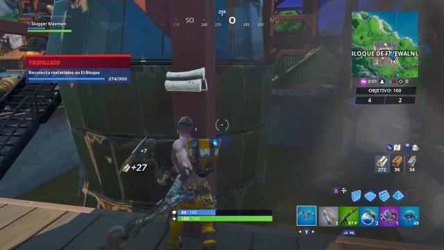 fortnite battle royale temporada 10 temporada x desafios taquillazo desafio recolecta materiales en el bloque
