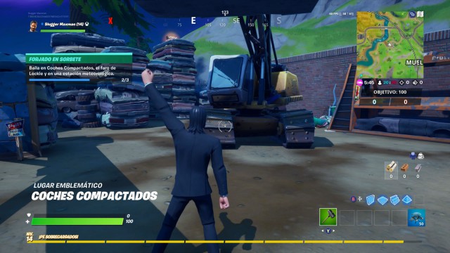 fortnite capitulo 2 temporada 1 desafios forjado en sorbete desafio baila en coches compactados el faro de lockie y en una estacion meteorologica