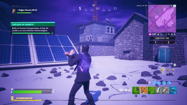 fortnite capitulo 2 temporada 1 desafios forjado en sorbete desafio baila en coches compactados el faro de lockie y en una estacion meteorologica