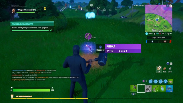 fortnite capitulo 2 temporada 1 desafios forjado en sorbete desafio marca un objeto poco comun raro y epico