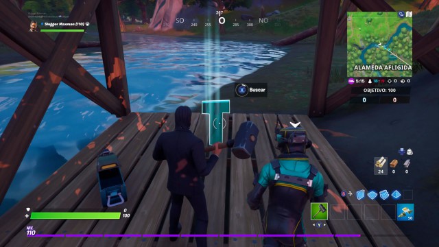 fortnite capitulo 2 temporada 1 desafios tiro con truco desafio busca la t escondida en la pantalla de carga de tiro con truco