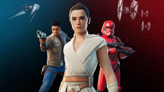fortnite x star wars episodio ix skins finn rey sith trooper