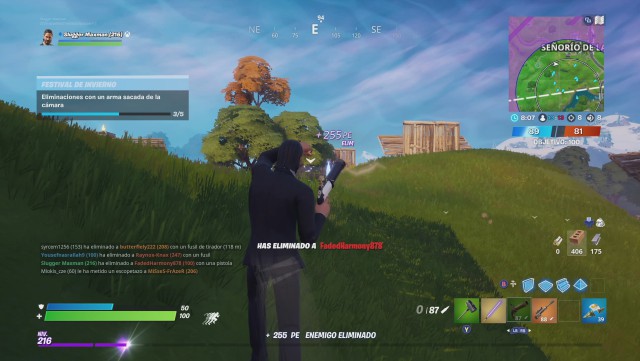 fortnite capitulo 2 temporada 1 desafios festival de invierno 2019 desafio fase 2 de 2 eliminaciones con un arma sacada de la camara