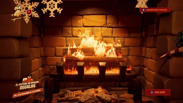 fortnite capitulo 2 temporada 1 desafios festival de invierno 2019 desafio fase 2 de 2 entra en calor junto al fuego en la posada del festival de invierno