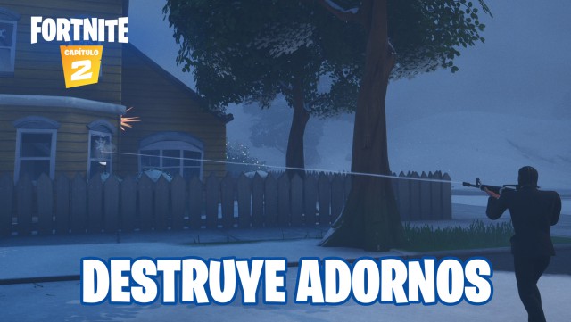 fortnite capitulo 2 temporada 1 desafios festival de invierno 2019 desafio fase 2 de 2 destruye adornos de copo de nieve