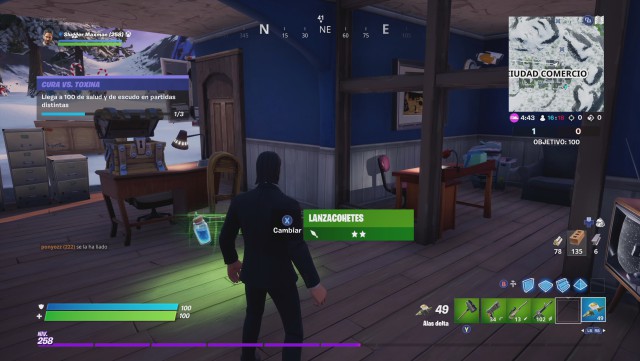 fortnite capitulo 2 temporada 1 desafios cura vs toxina desafio llega a 100 de salud y de escudo en partidas distintas