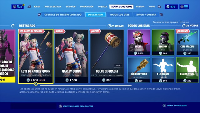 fortnite capitulo 2 skin harley quinn dc comics aves de presa birds of prey
