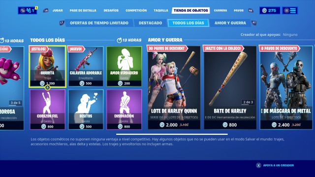 fortnite san valentin 2020 tienda