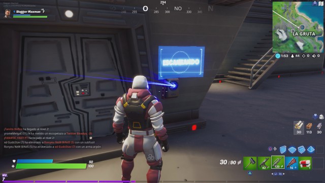 fortnite capitulo 2 temporada 2 desafios informe de brutus desafio abre puertas cerradas por un escaner de id en partidas distintas