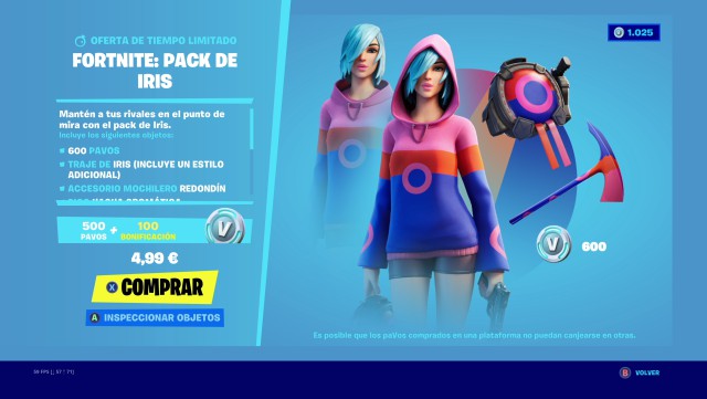 fortnite capitulo 2 temporada 2 pack de iris skin