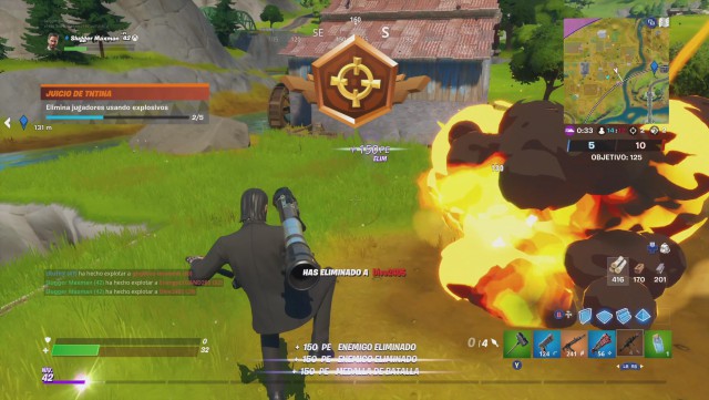 fortnite capitulo 2 temporada 2 desafios juicio de tntina desafio elimina jugadores usando explosivos