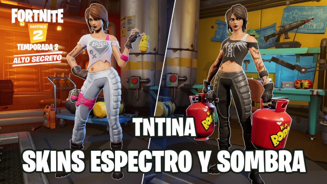 fortnite capitulo 2 temporada 2 skins tntina espectro sombra
