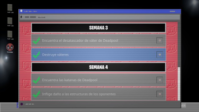 fortnite capitulo 2 temporada 2 desafios de deadpool semana 4