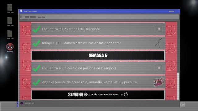 fortnite capitulo 2 temporada 2 desafios de deadpool semana 5