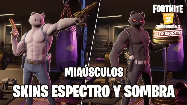 fortnite capitulo 2 temporada 2 skins miausculos espectro sombra