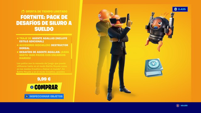 fortnite capitulo 2 temporada 2 pack desafios siluro a sueldo pescado skin contract giller