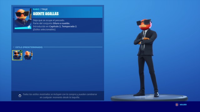 fortnite capitulo 2 temporada 2 pack desafios siluro a sueldo pescado skin contract giller agente agallas