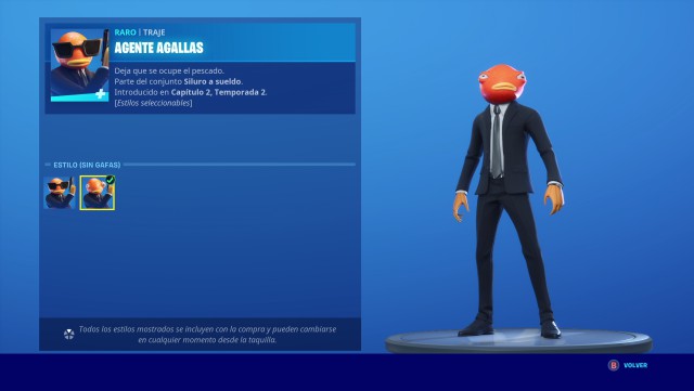 fortnite capitulo 2 temporada 2 pack desafios siluro a sueldo pescado skin contract giller agente agallas