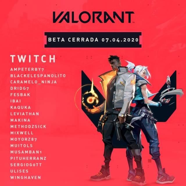 valorant streams beta cerrada 19h españa