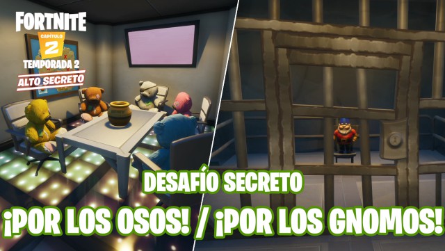 fortnite capitulo 2 temporada 2 desafio secreto osos gnomos miel telescopios