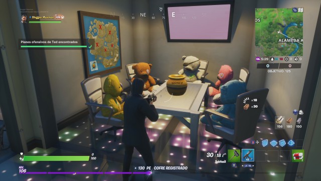 fortnite capitulo 2 temporada 2 desafio secreto osos gnomos miel telescopios