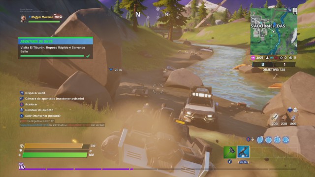 fortnite capitulo 2 temporada 2 desafios aventura de skye desafio visita el tiburon reposo rapido y barranco bello