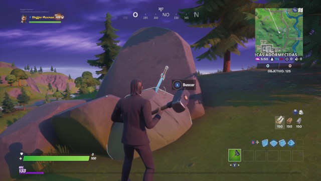 fortnite capitulo 2 temporada 2 desafios aventura de skye desafio busca la espada de skye clavada en piedra que se encuentra en un lugar elevado