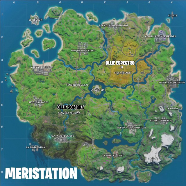 fortnite capitulo 2 temporada 2 desafios de skye desafio encuentra a ollie espectro finca frenesi ollie sombra alameda afligida mapa