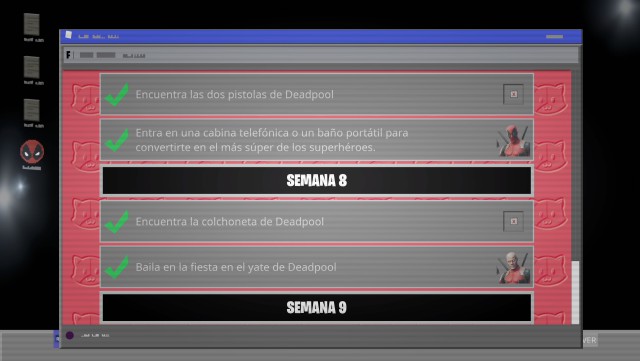 fortnite capitulo 2 temporada 2 desafios de deadpool semana 8