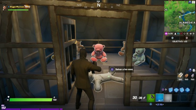 fortnite capitulo 2 temporada 2 desafio secreto liberacion salvar osos