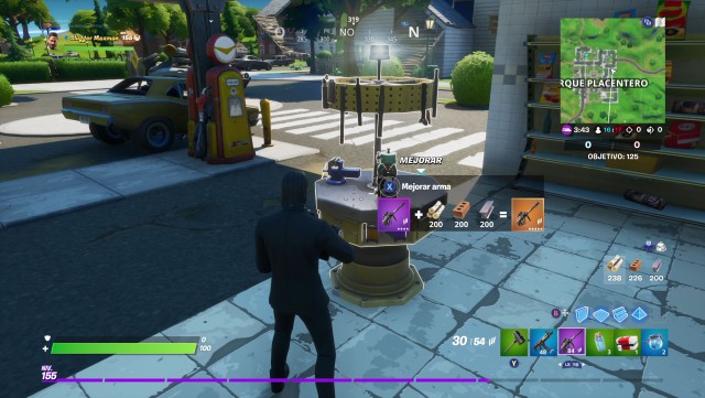 fortnite capitulo 2 temporada 2 desafios mision de midas desaio mejora un arma a rareza legendaria en un banco de mejoras