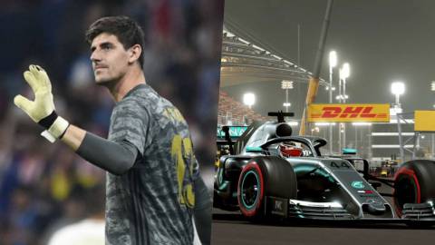 Thibaut Courtois, portero del Real Madrid, se une al Gran Premio Virtual de China en F1 2019