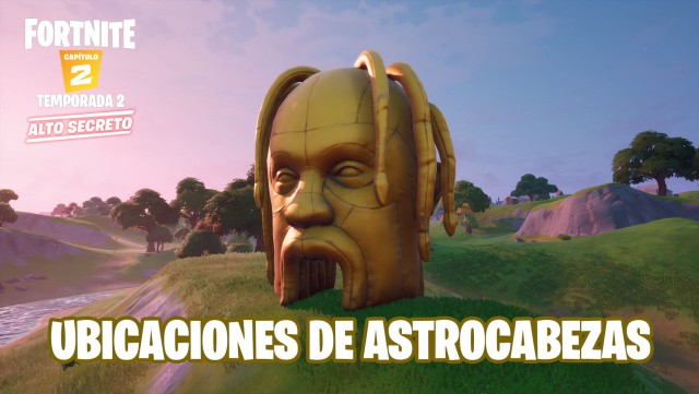 fortnite capitulo 2 temporada 2 evento desafios astronomical travis scott desafio salta sobre astrocabezas gigantes distintas