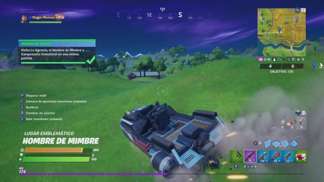 fortnite capitulo 2 temporada 2 desafios mision de midas desafio visita la agencia el hombre de mimbre y camposanto colesterol en una misma partida