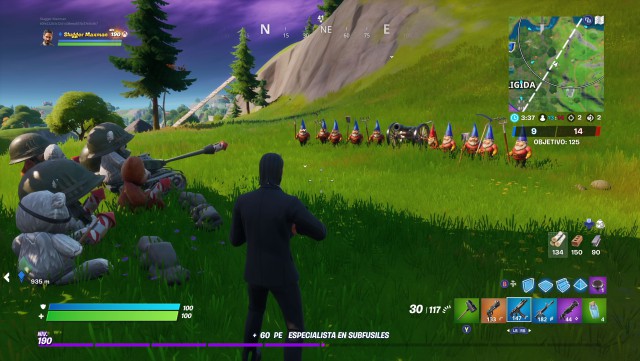 fortnite capitulo 2 temporada 2 desafio secreto osos gnomos desarmar fin guerra