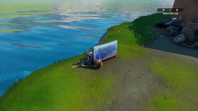 fortnite capitulo 2 temporada 2 desafios dominacion de la ubicacion desafio destruye gnomos en acampamiento abadejo o fortin ruinoso