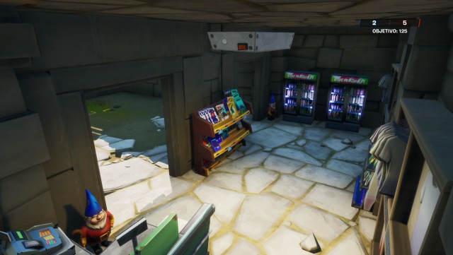 fortnite capitulo 2 temporada 2 desafios dominacion de la ubicacion desafio destruye gnomos en acampamiento abadejo o fortin ruinoso