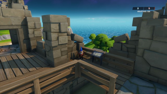 fortnite capitulo 2 temporada 2 desafios dominacion de la ubicacion desafio destruye gnomos en acampamiento abadejo o fortin ruinoso